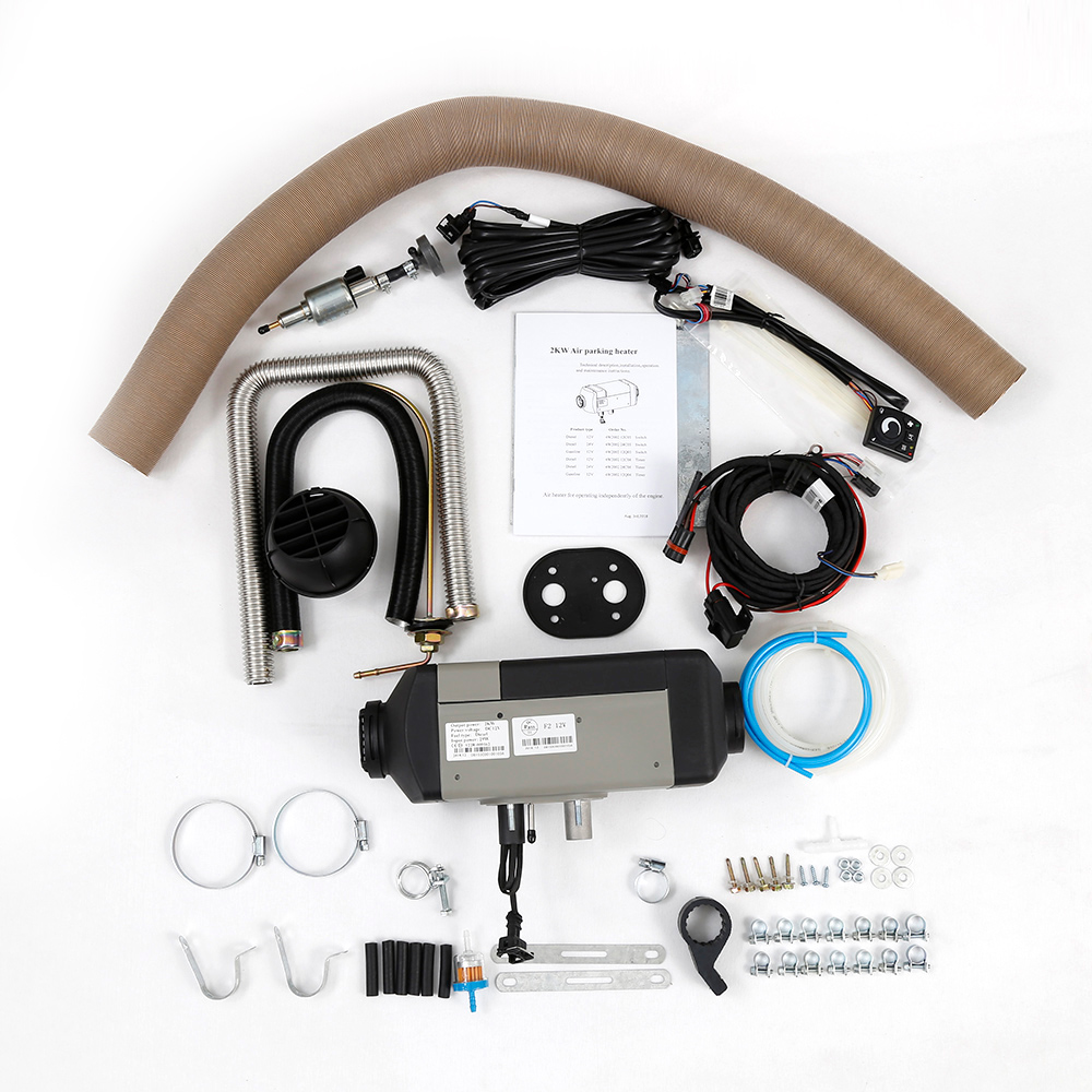 JP Heater 2000W 12V Diesel Parking Heater Air Heater Rotary Switch Diesel Heater 5000m Altitude