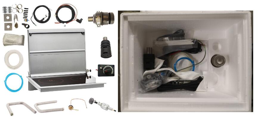 JP Heater Two Burners 2.2KW 12V Diesel Cooker and Air Heater Combi Kit Caravan Diesel Heater Diesel Hobs