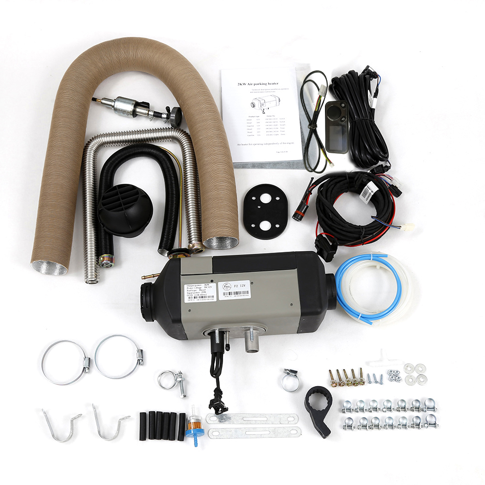 JP China Diesel Heater 2000W 2KW 12V Diesel Air Heater LCD Switch 5000m Working Altitude For Marine