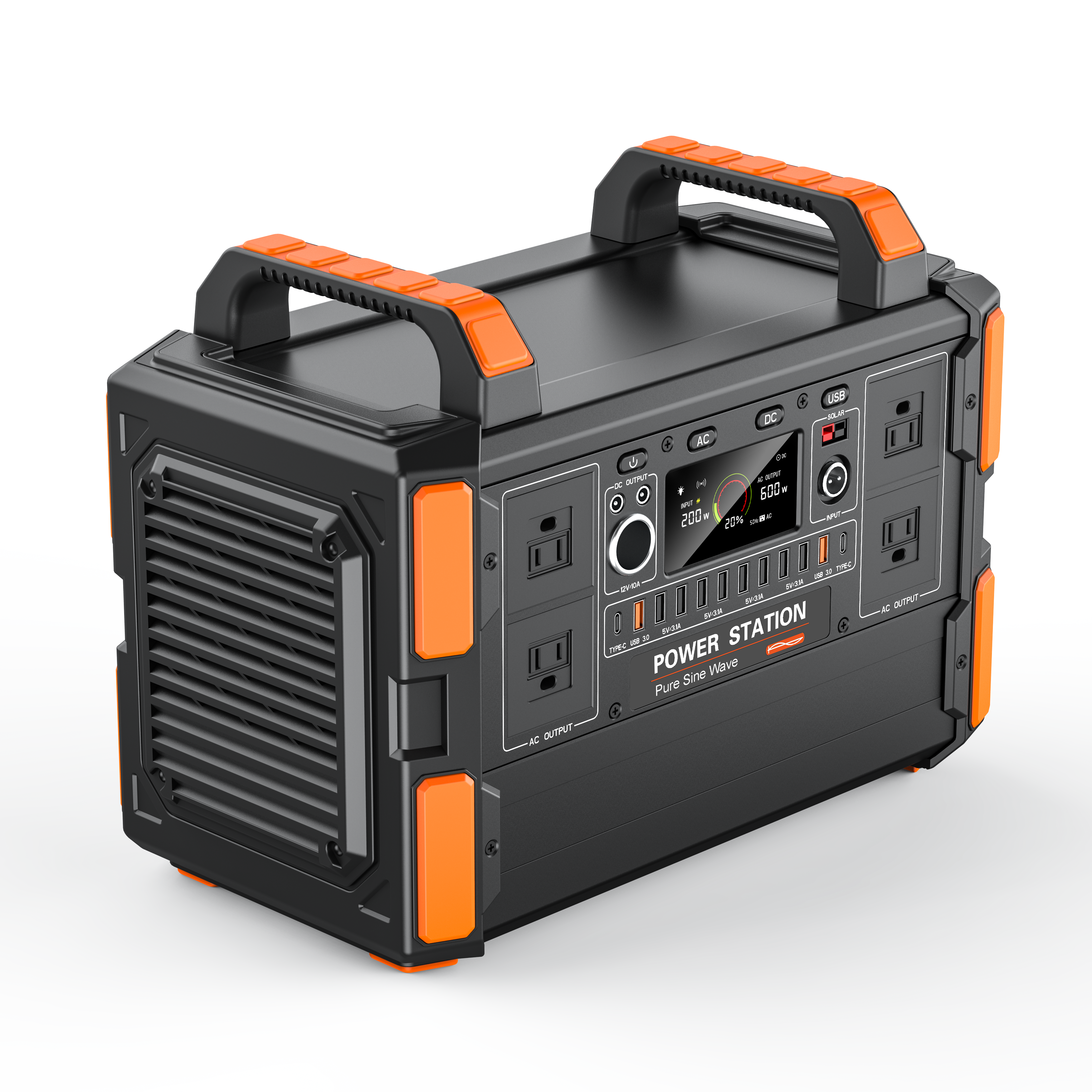 JP Heater New Solar Battery 1200W Portable Solar Generator LiFePO4 Battery 38V 6A Support Solar Panel Charging for Outdoor Power Station