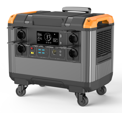 JP Heater New Solar Battery Portable solar generator 3000W Portable Solar Generator LiFePO4 Battery 12-80V/DC8.5A Outdoor Power Station