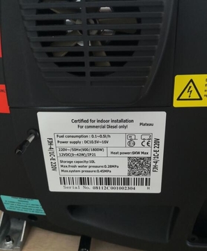 12V Diesel Air Heater LCD Switch 5000m Working Altitude, truma heater, air heater, webasto heater