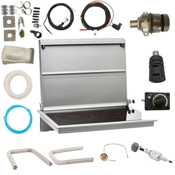 JP Heater Two Burners 2.2KW 12V Diesel Cooker and Air Heater Combi Kit Caravan Diesel Heater Diesel Hobs