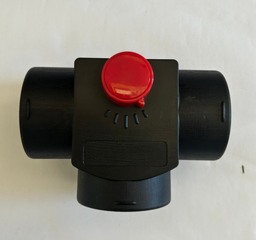 Conector T de 75 mm (válvulas dobles)