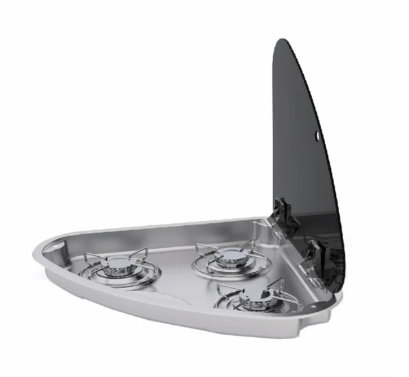 Kitchen Gas Stove Hob Glass Lid Portable 1/2/3 Burners LPG Gas Stove