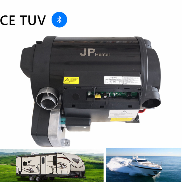 Including Valves 220V-250V JP Boiler 4KW Diesel +2kw Electric Hot Air & Hot Water Combi Heater Kit 5000M Working Altitude Bluetooth App Controller